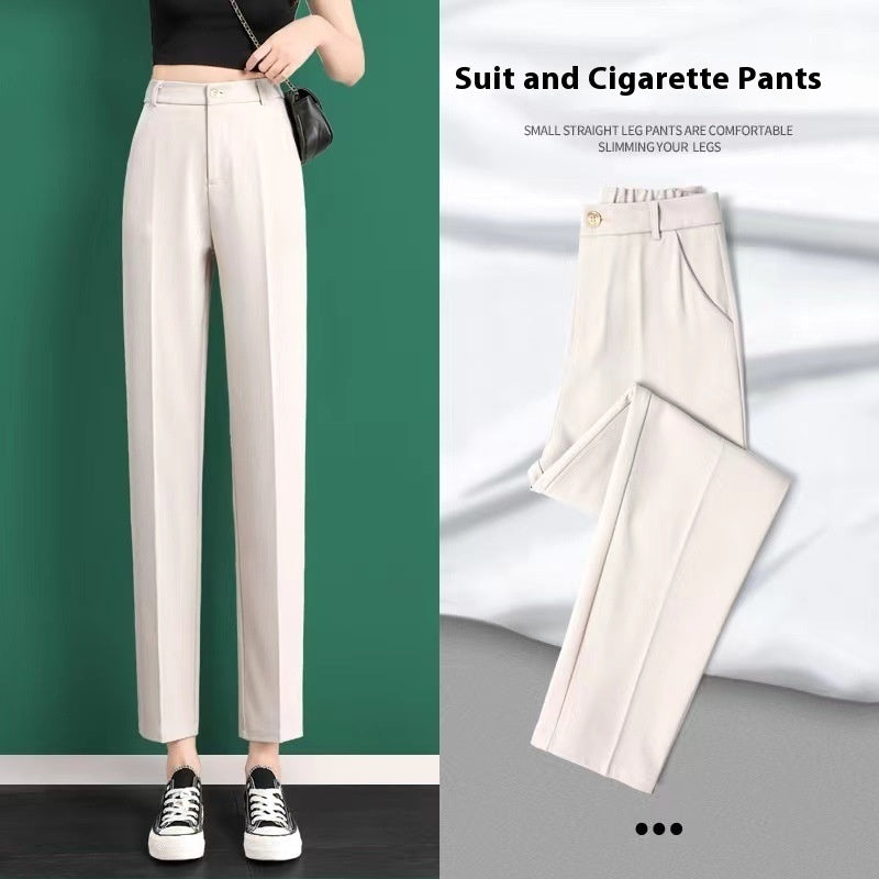 White Suit Pants For Women Spring And Autumn Loose