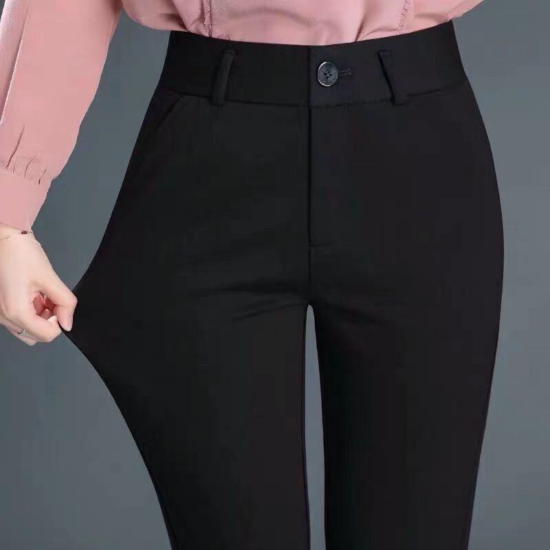 Women's Fashion Suit Black Straight Pants