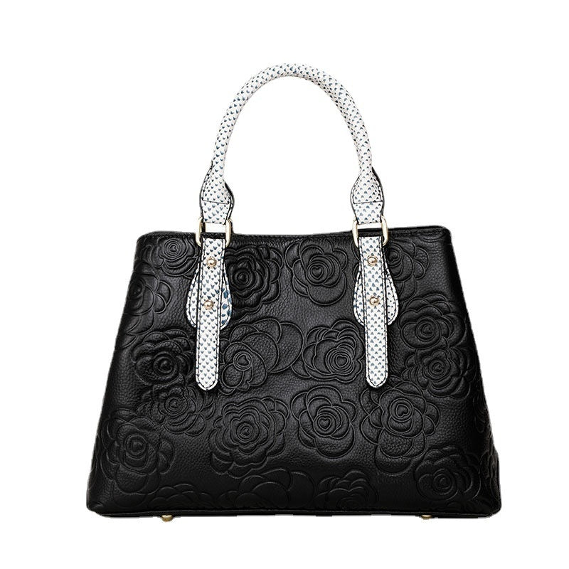 New Trendy Large Capacity Leather Handbag For Women