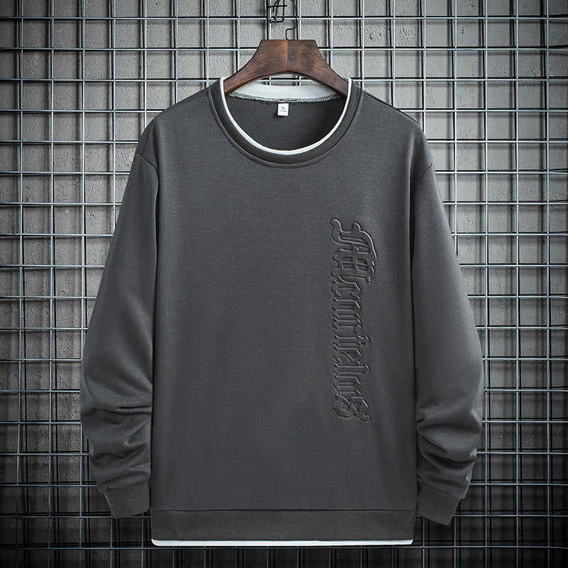 Thin Men's Sweater T-shirt Round Neck Bottom Shirt Loose