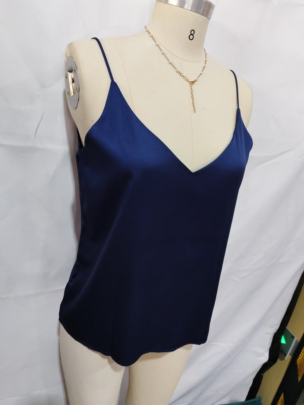 New Women's Silk Adjustable Spaghetti Strap Tank Top Loose