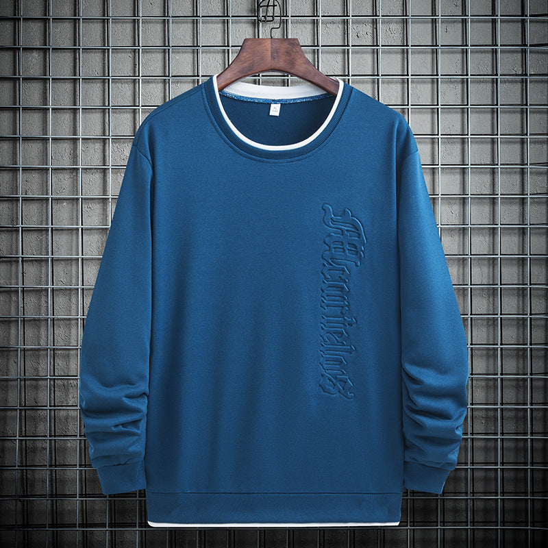 Thin Men's Sweater T-shirt Round Neck Bottom Shirt Loose