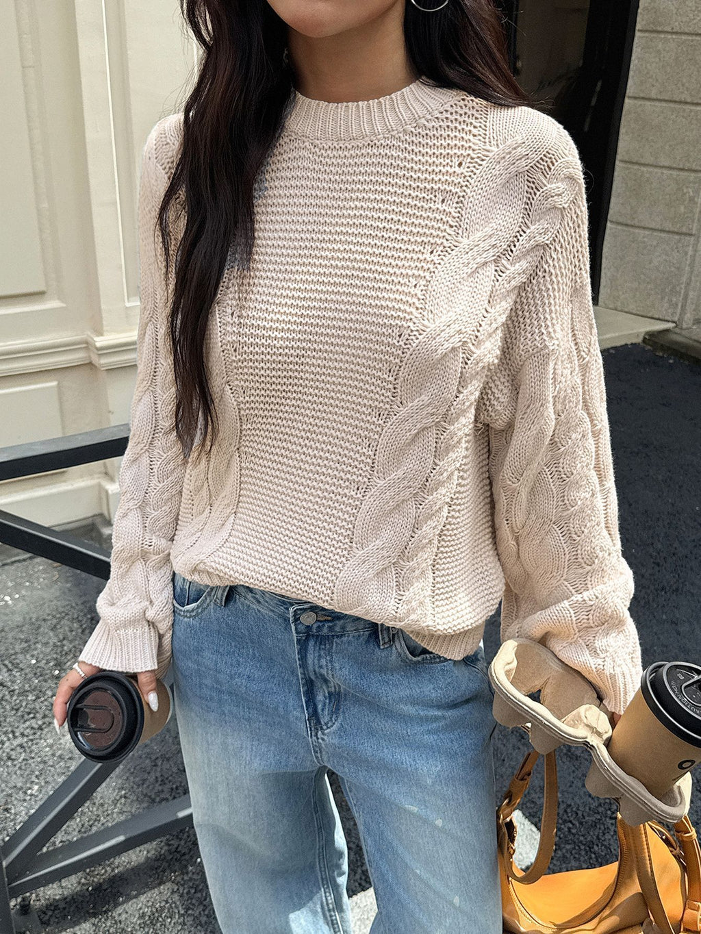 Leisure Minimalist Long Sleeve Sweaters Women's Clothing