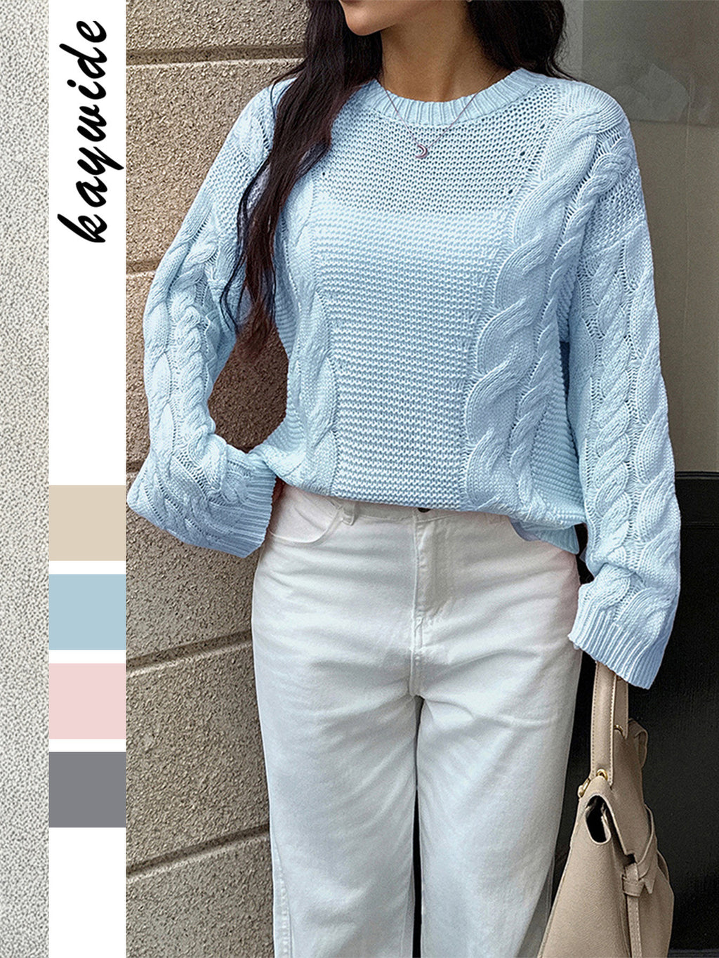 Leisure Minimalist Long Sleeve Sweaters Women's Clothing