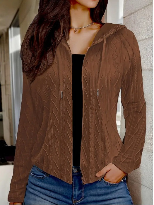Textured Full Zipper Jacket