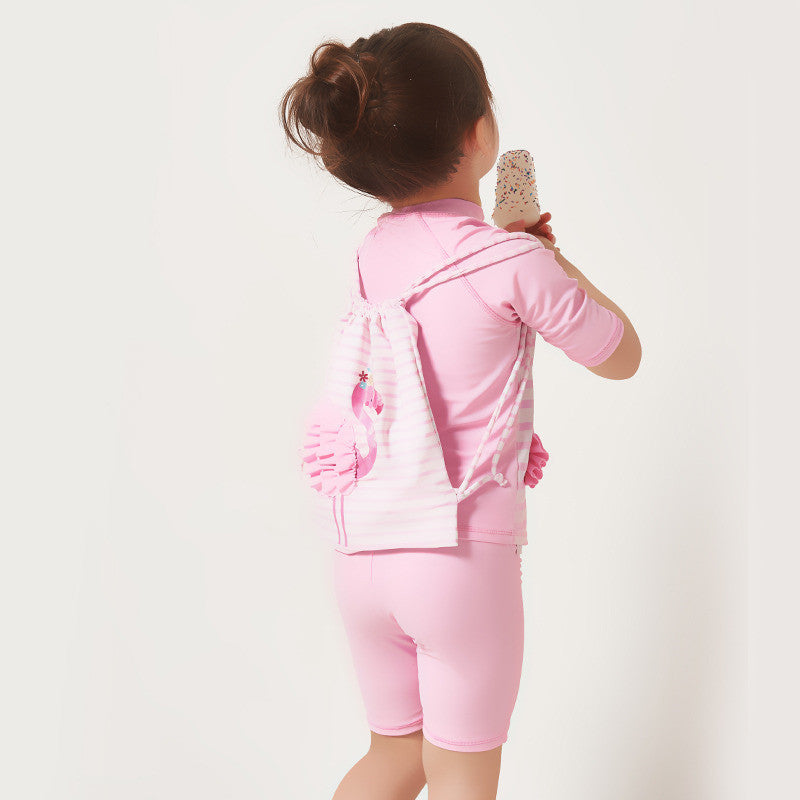 Girls' swimsuit, children's swimsuit, split boxer printing hot spring swimsuit