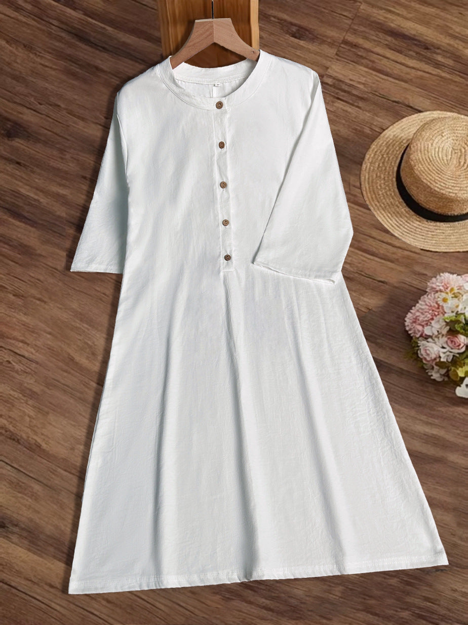 White Lace Ruffled Short Sleeves Hollow Dress