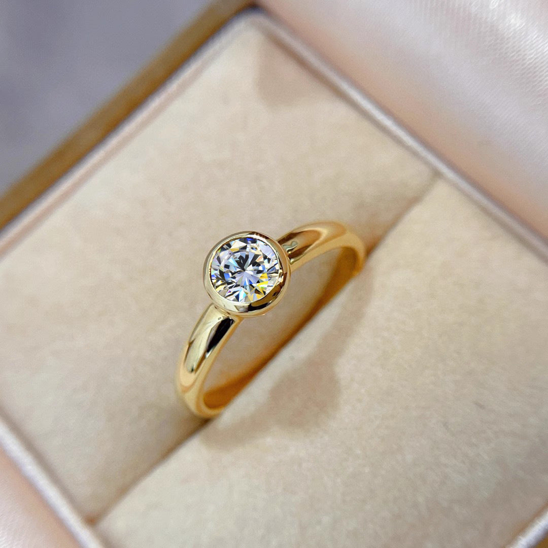 Light Luxury And Simplicity 1 Karat Bubble Rhinestone Ring