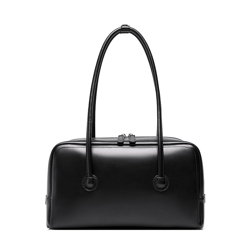 Genuine Leather Boston Women's Portable Shoulder Bag