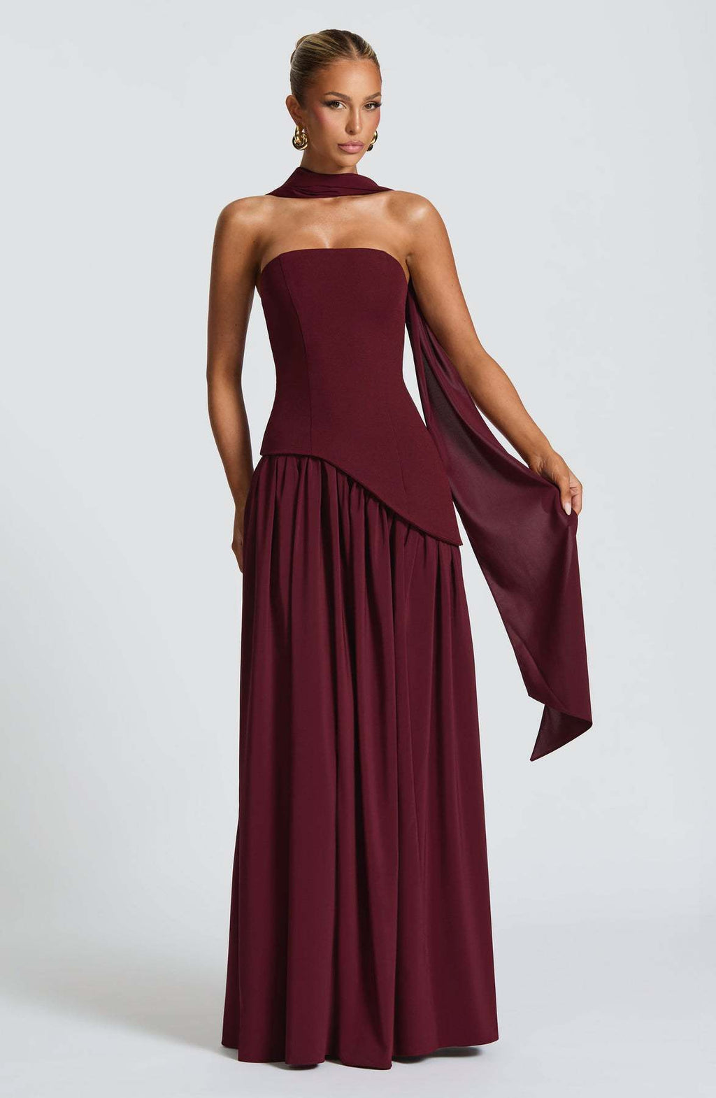 Fashion Sexy Backless Tube Top Pure Color Split Dress