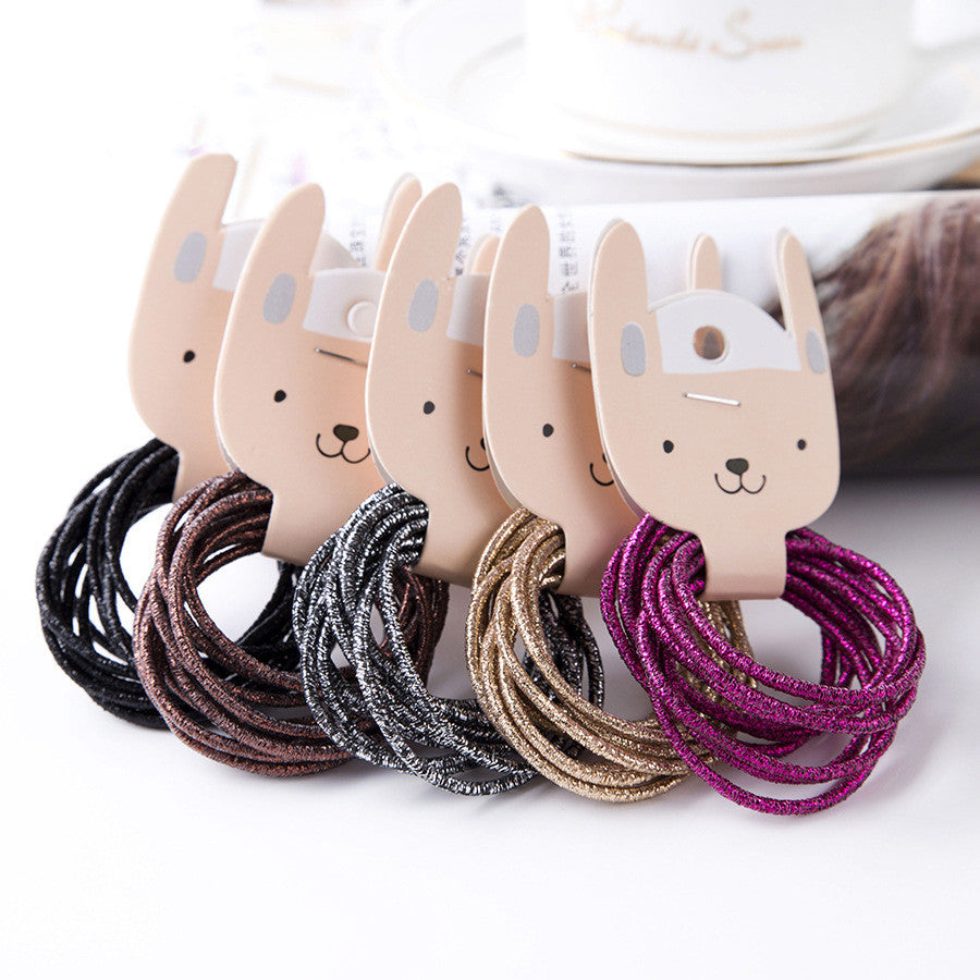 10 colored rubber bands for children