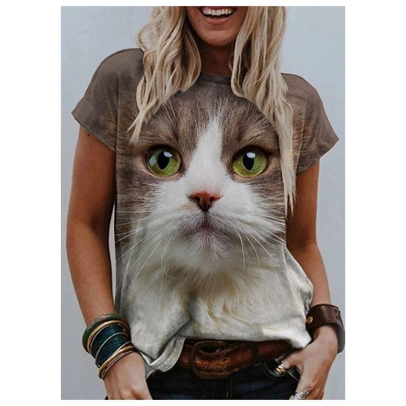 Fashion Animal Print Short Sleeve