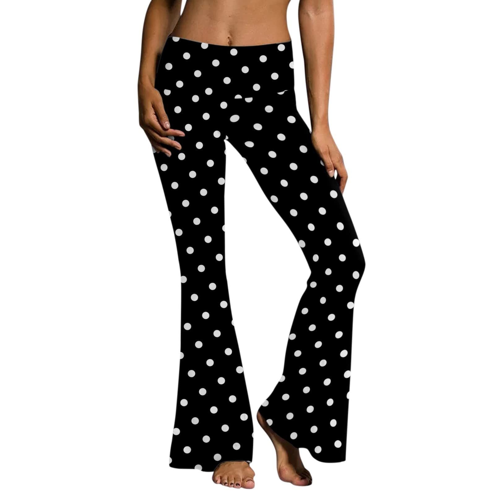 Low Waist Fashion Sports And Leisure Printed Bootcut Trousers
