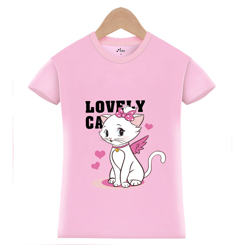 Children's Cotton Short Sleeved T Shirt Summer Kids Clothes