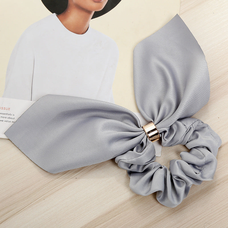 Bowknot Hair Tie Creative Metal Buckle Hair Rope Fabric Hair Accessories