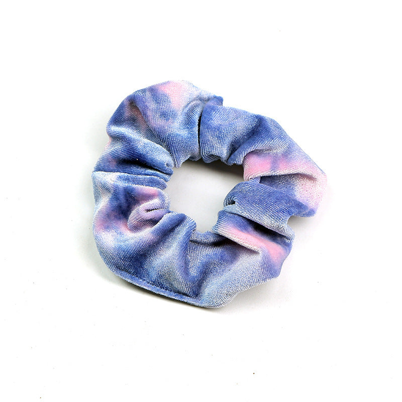 Rainbow Flannel Tie Dye Hair Tie