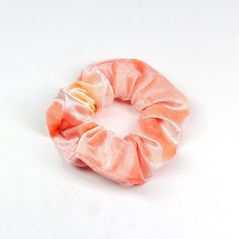 Rainbow Flannel Tie Dye Hair Tie