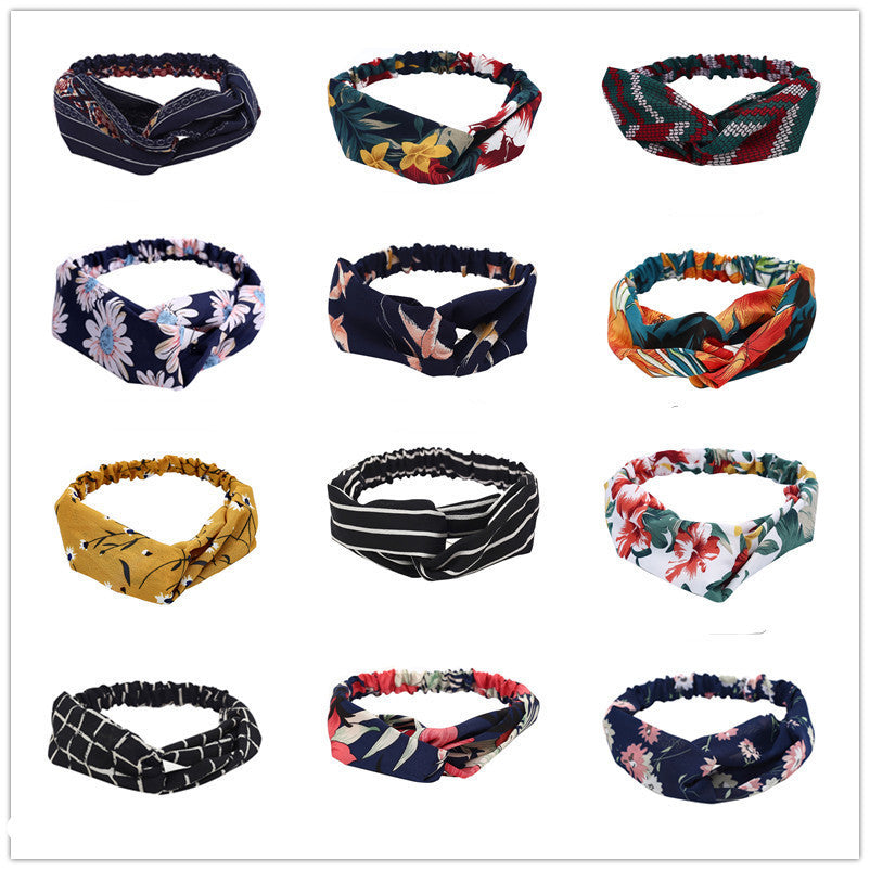 Elastic Cross Hairband Ladies Headband Hair Band Yoga Sports Headband