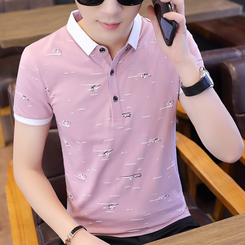 Summer contrast short-sleeved T-shirt