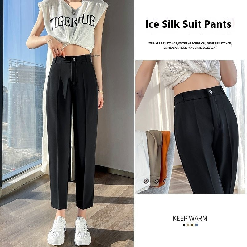 White Suit Pants For Women Spring And Autumn Loose
