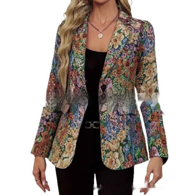 New Suit Fashion Elegant One Button Women's Coat