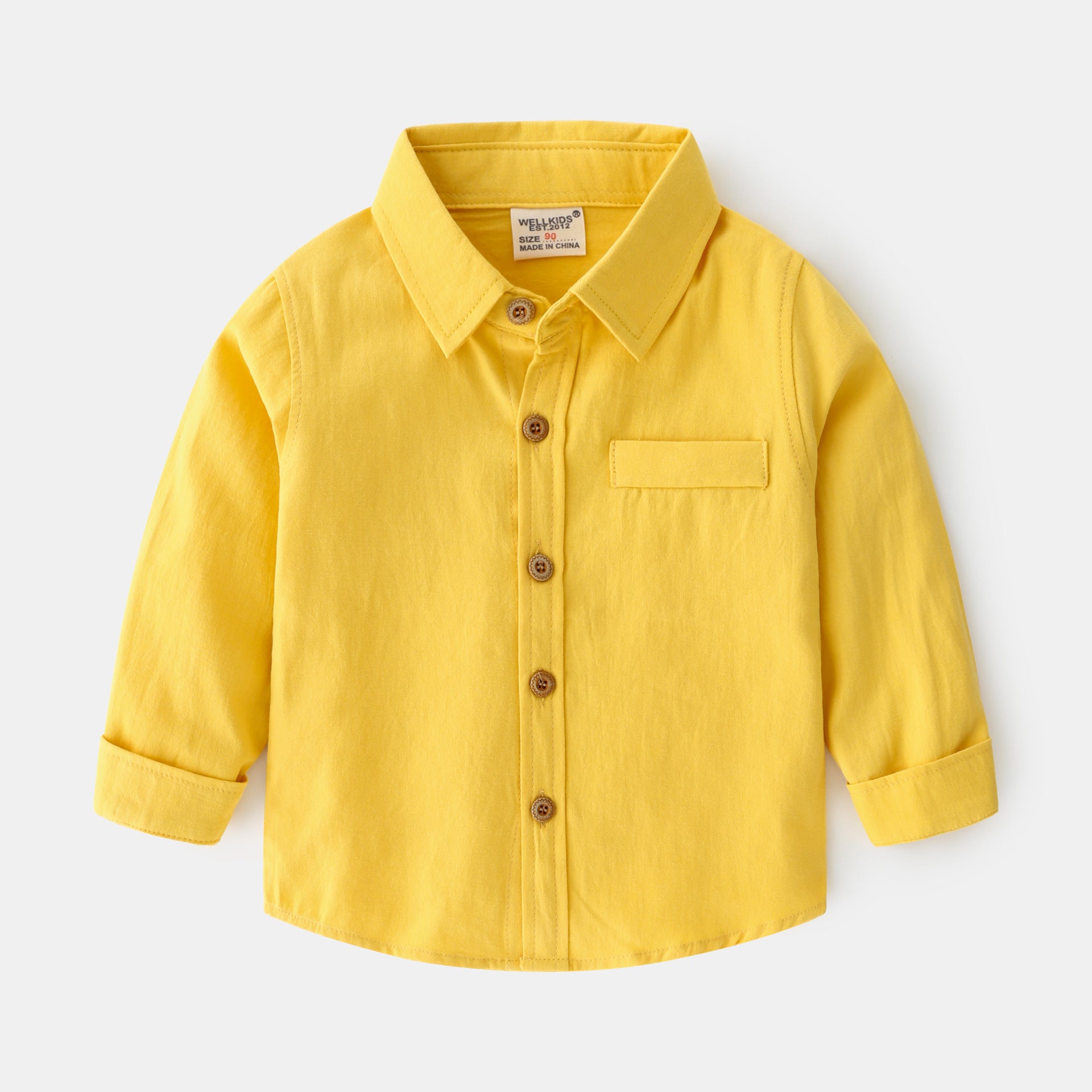 Fashion Personality New Solid Color Boys' Shirt