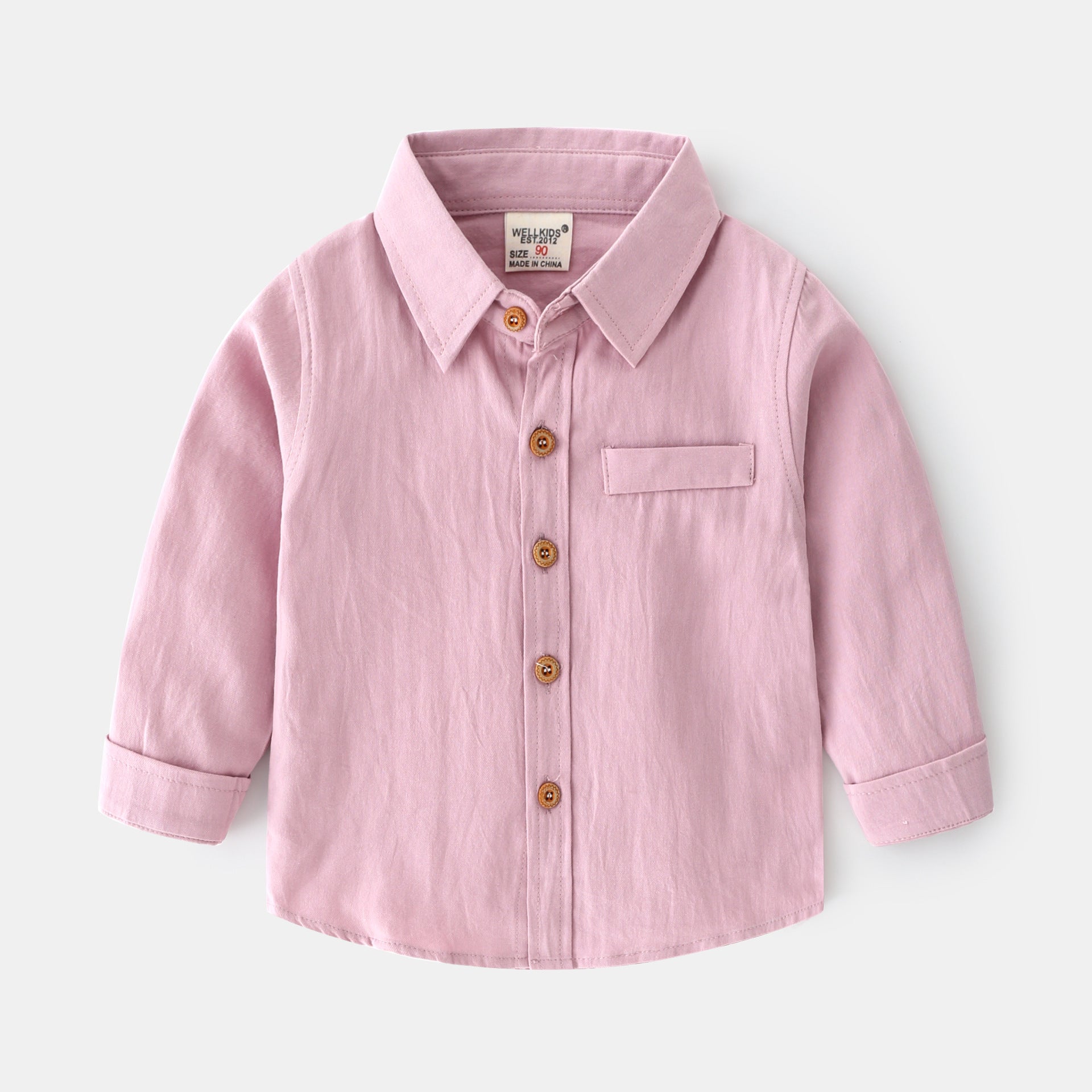 Fashion Personality New Solid Color Boys' Shirt