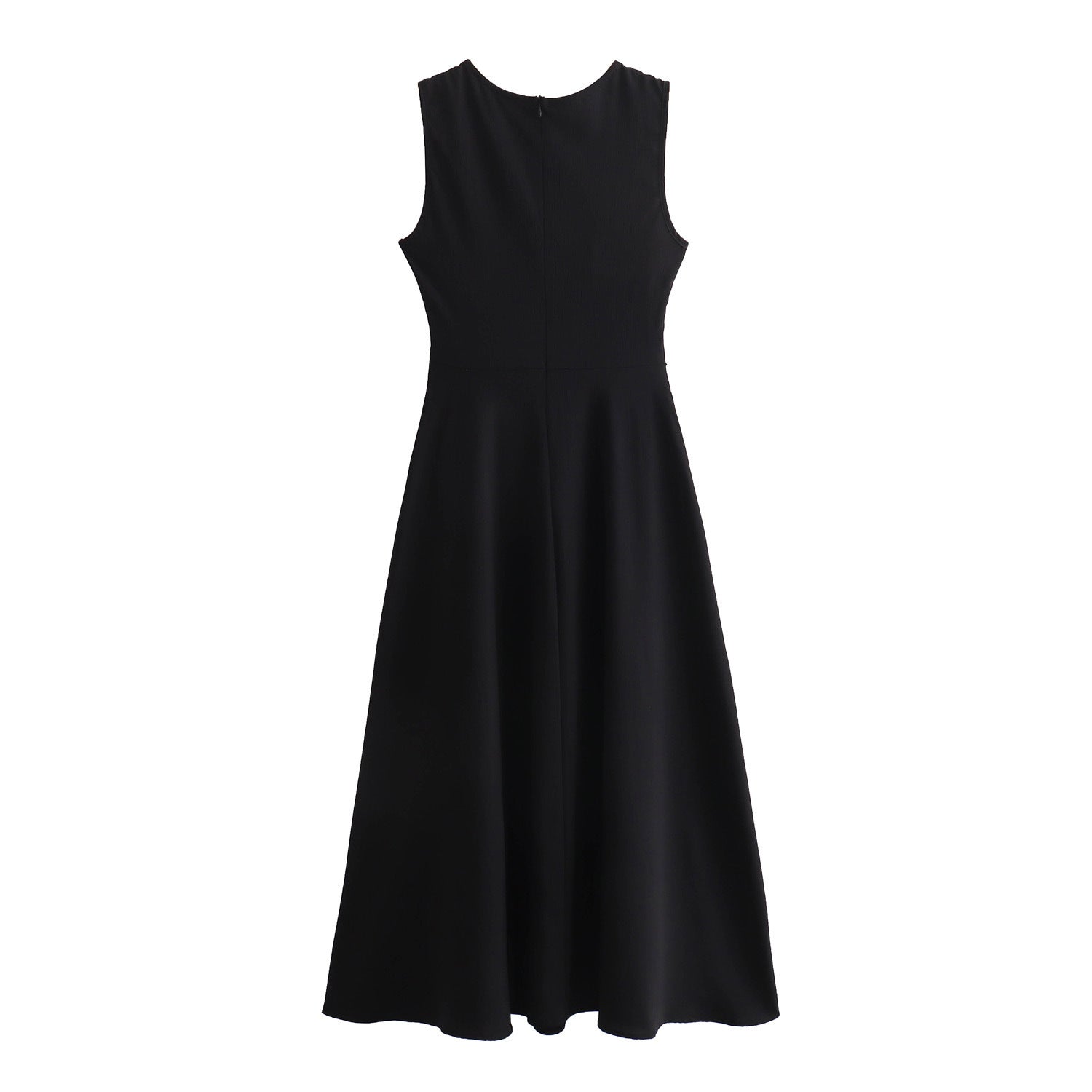 European And American Elegant Style Sleeveless Vest Color Collision Design Long Dress For Women