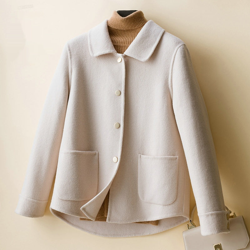 Double-sided Woolen Fallwinter Slim Wool Overcoat