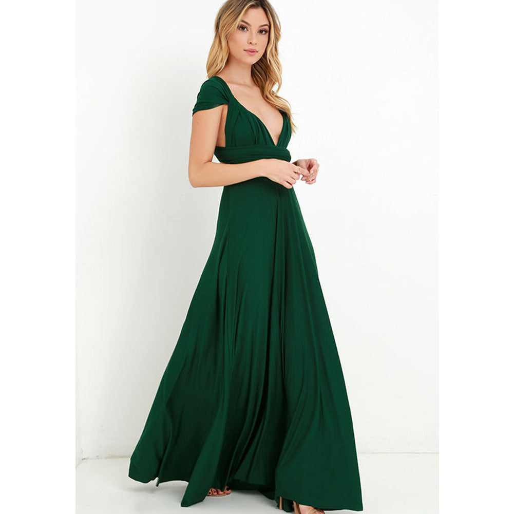 Multiple Wear-rope Cross Backless Sexy Bandage One-piece Dress