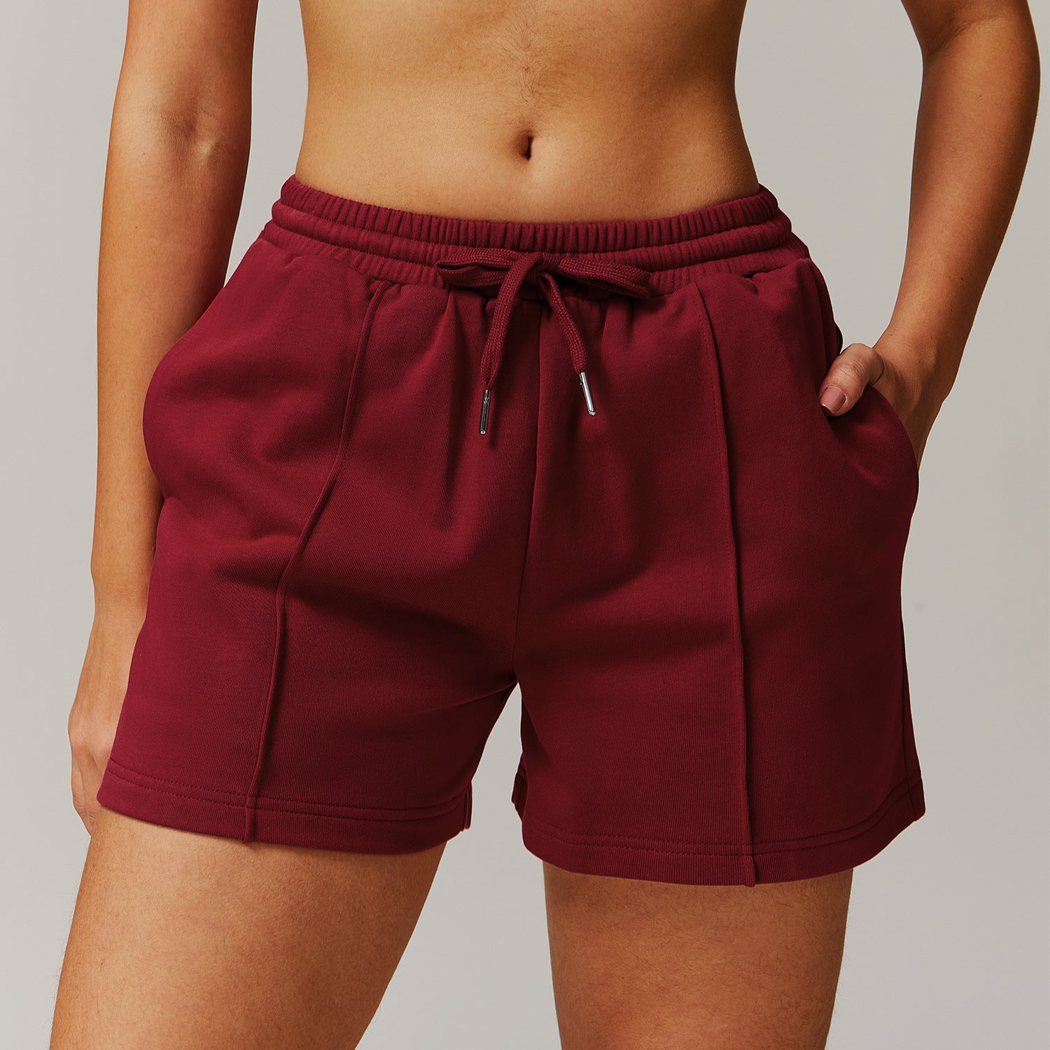 High Waist Loose Track Sweatpants Pocket Casual Running Shorts