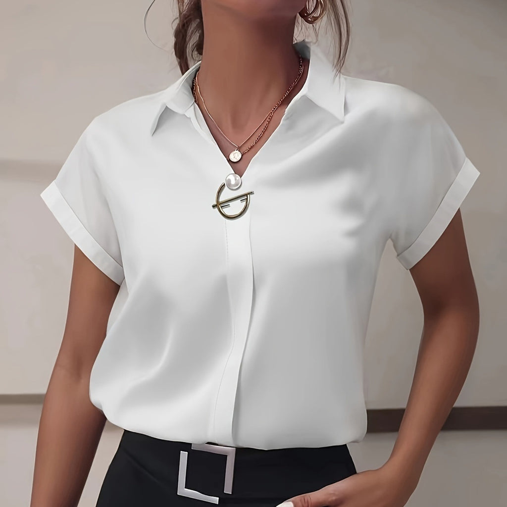 Loose Casual Short-sleeved Shirt Drop-shoulder Sleeve Shirt
