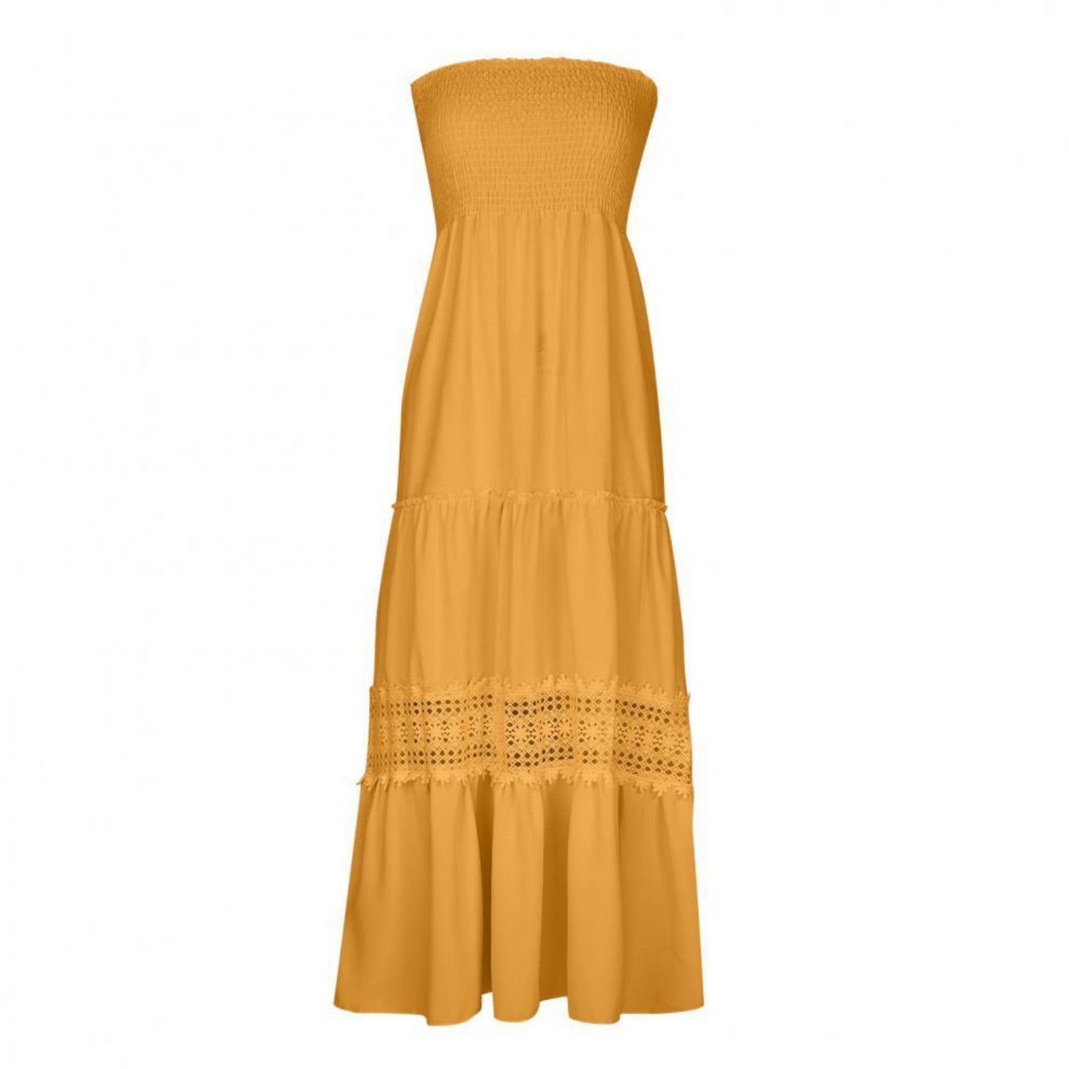 Lace Patchwork Holiday Long Dress