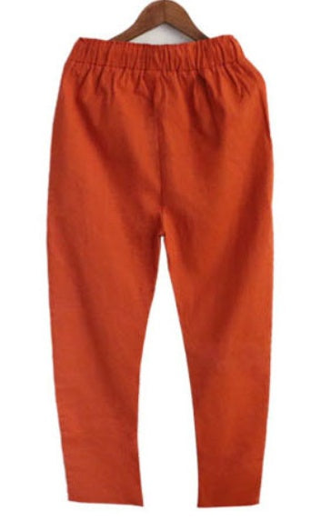 Spring And Summer Plus Size Cotton And Linen Pants, Women's Cropped Pants Loose And Thin