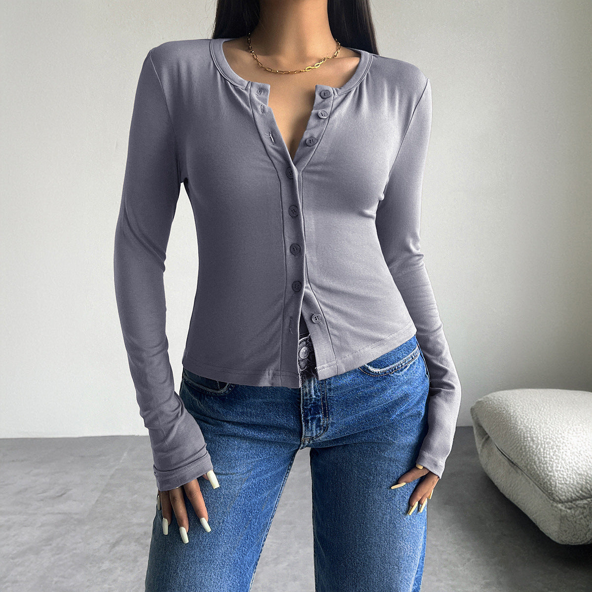 Autumn Winter Coat Women's Clothes Long Sleeve T-shirt