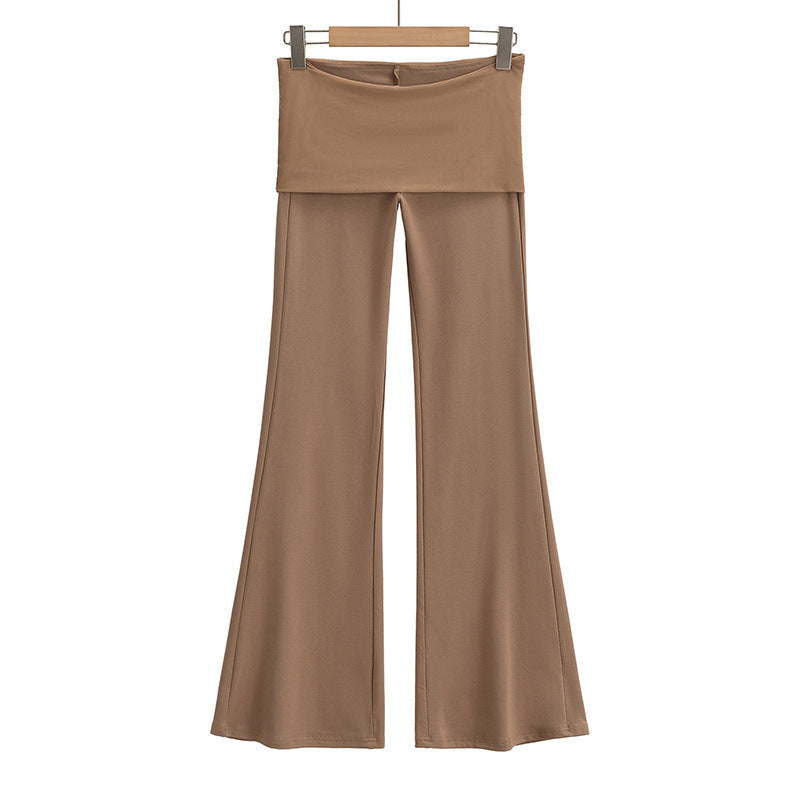 High Waist Casual Air Straight-leg Pants Slimming Straight Nude Feel Loose Wide Leg Pants