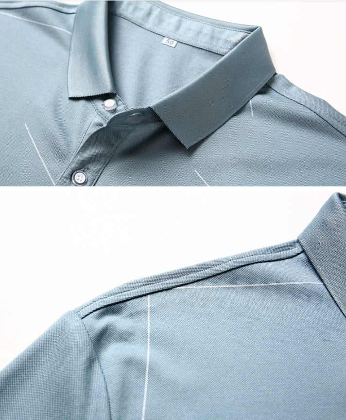 Men's  cotton Lapel short sleeve