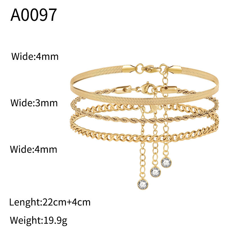Gold Anklet Suit Girl Simple And Light Luxury