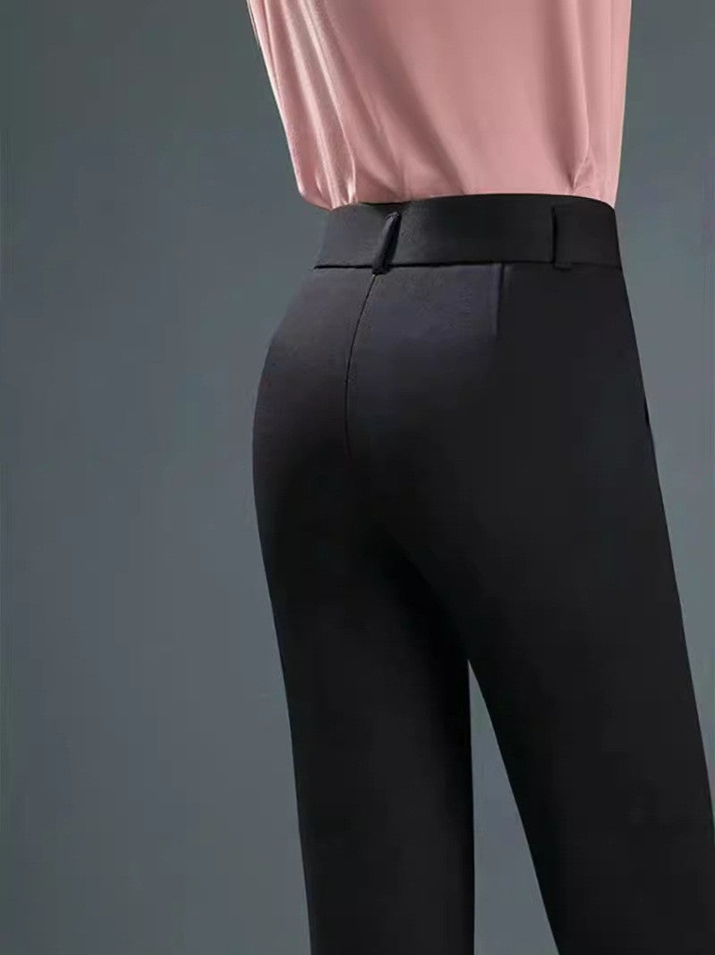 Women's Fashion Suit Black Straight Pants
