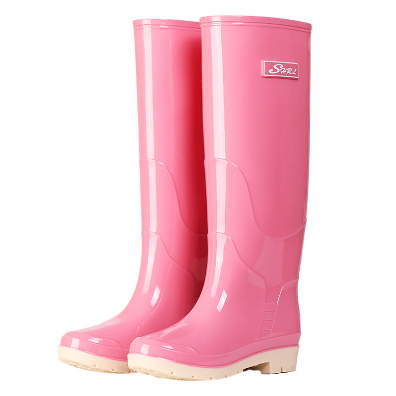 Fleece-lined Warm Length Waterproof Rain Boots