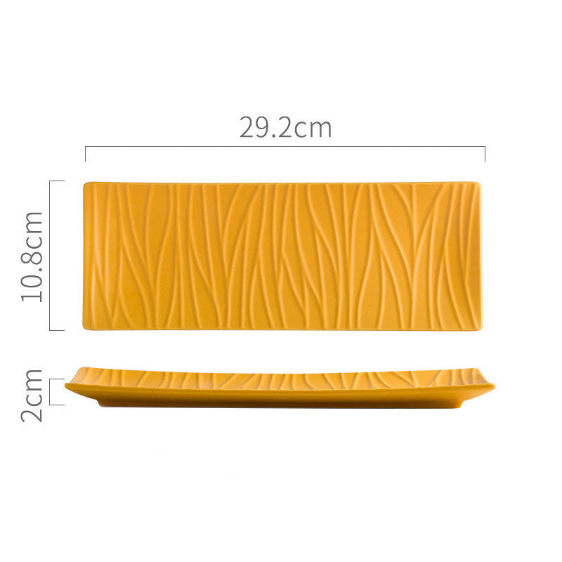 Japanese Creative Sushi Plate Pottery Long Plate