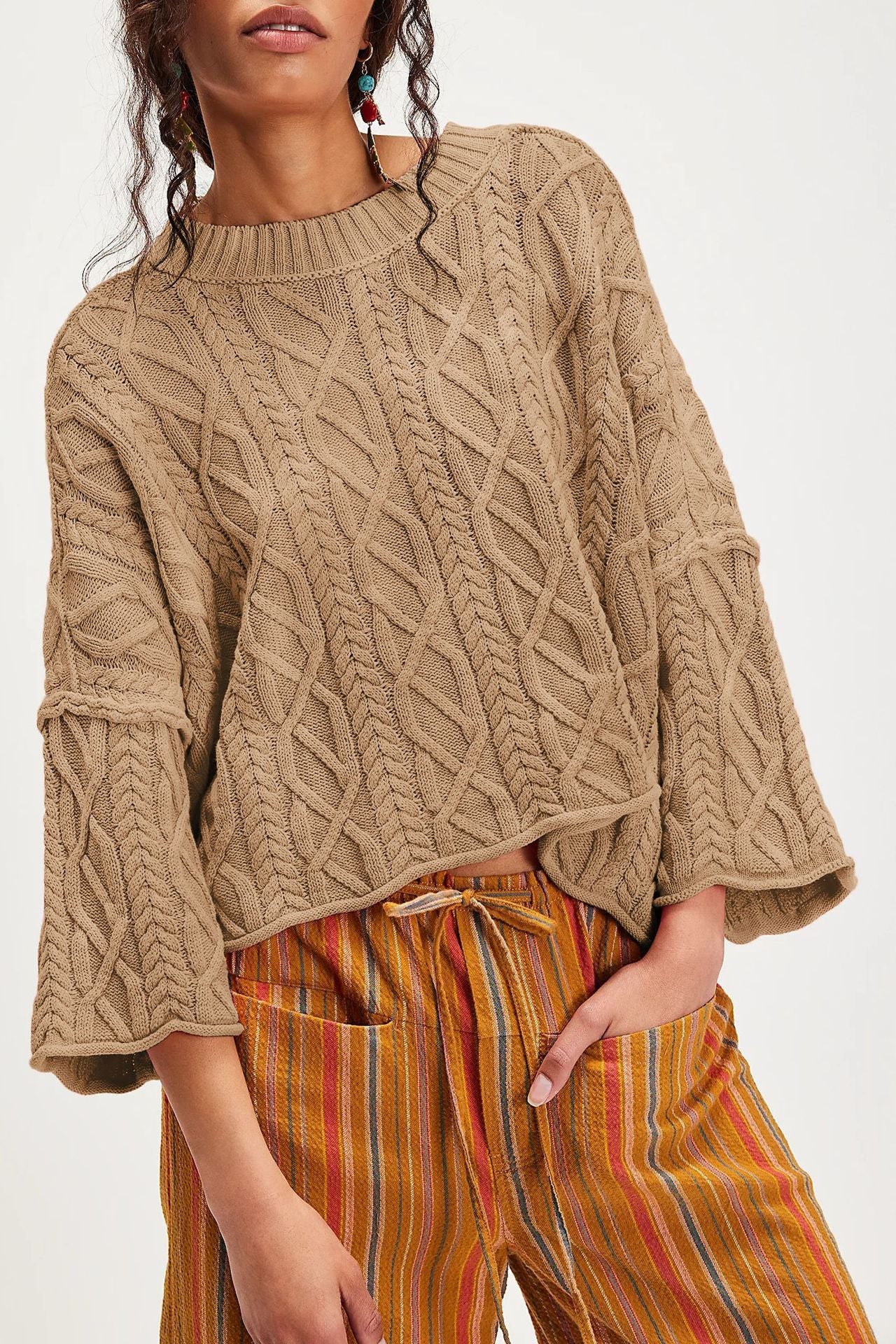 Hot Sale In Europe And America O-neck Short Loose Sweater