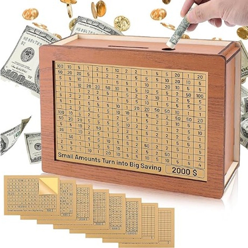 Wooden Home Coin Bank Crafts