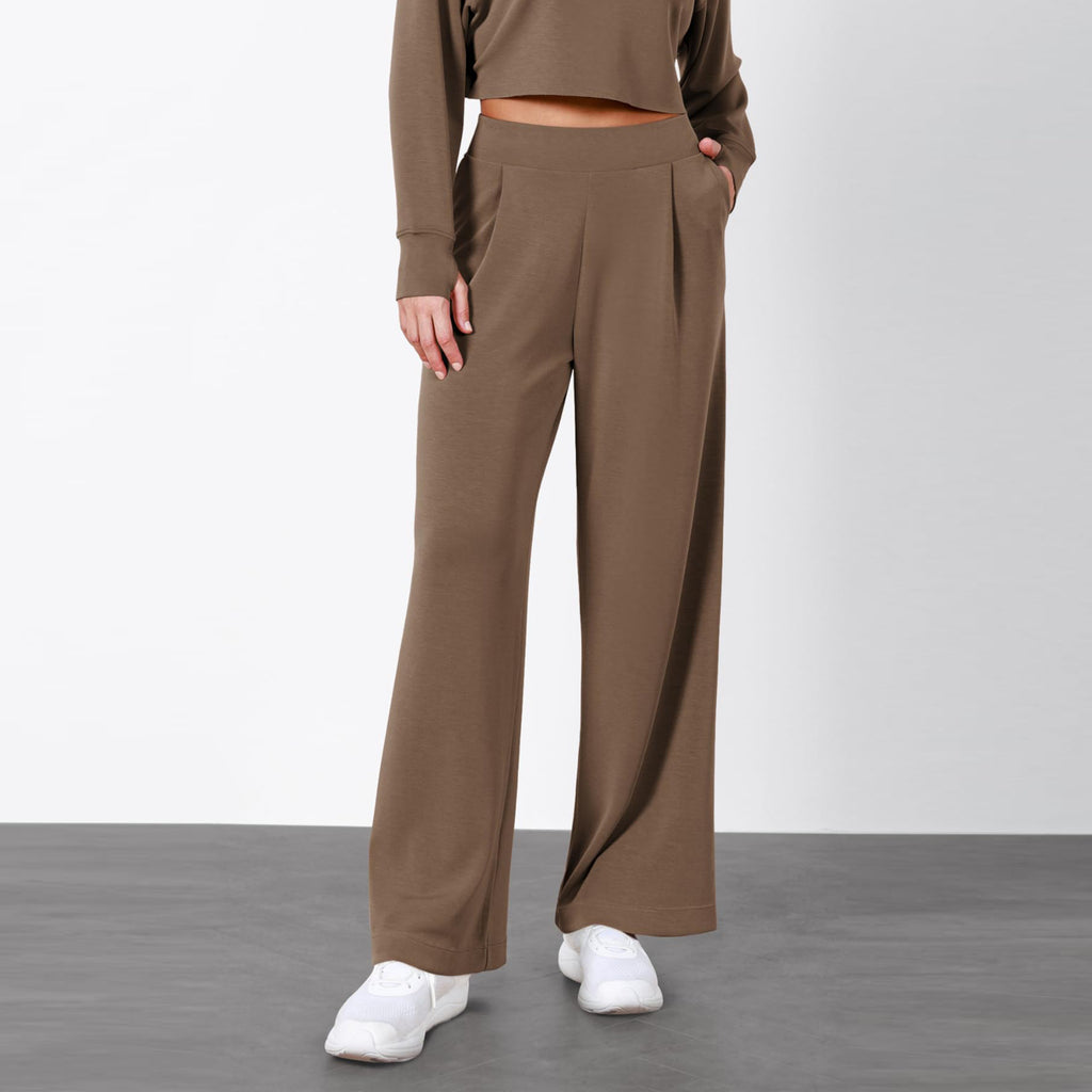 Simple High Waist Female Drooping Straight Pants