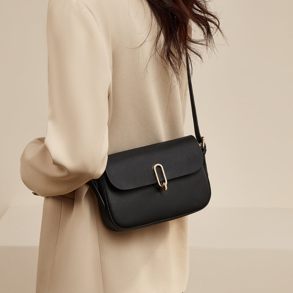 Two-layer Cowhide Genuine Leather Square Shoulder Messenger Bag