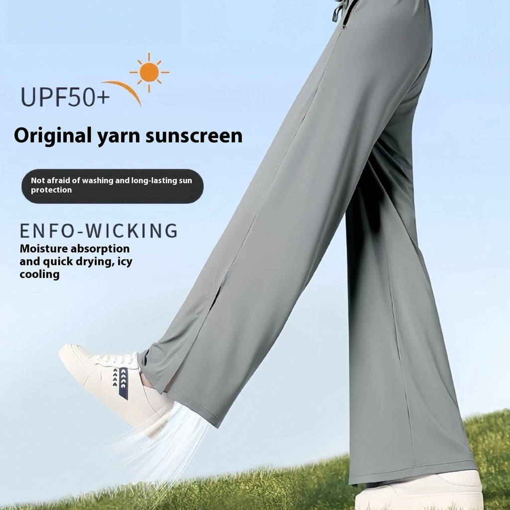 Outdoor Ice Silk Quick-dry Pants Women's Breathable Wide-leg Pants