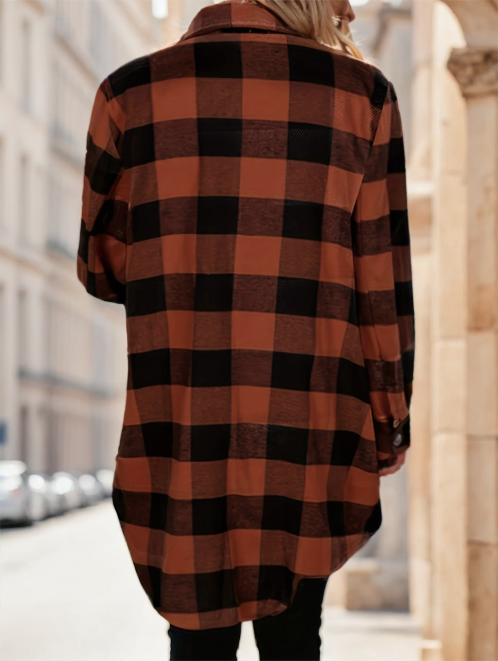Plaid Print Button Front Shirt