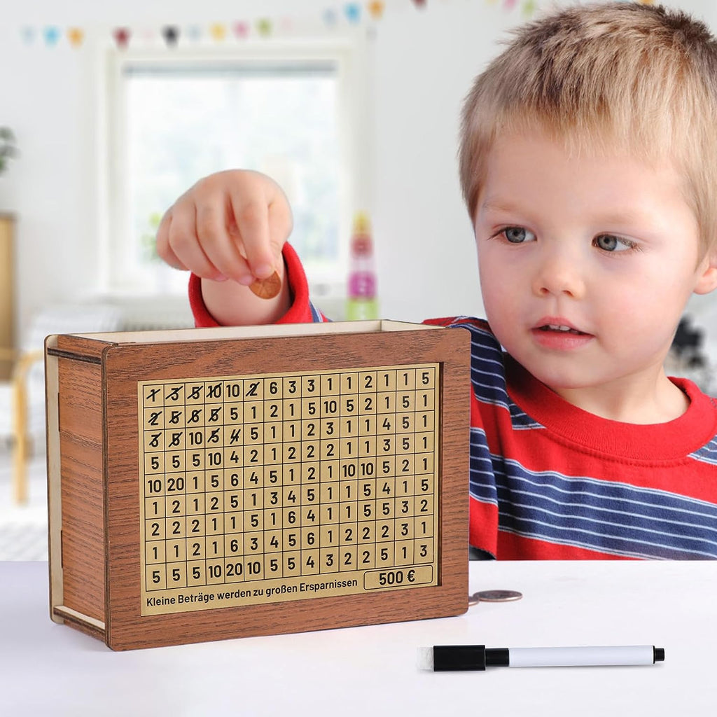 Wooden Home Coin Bank Crafts