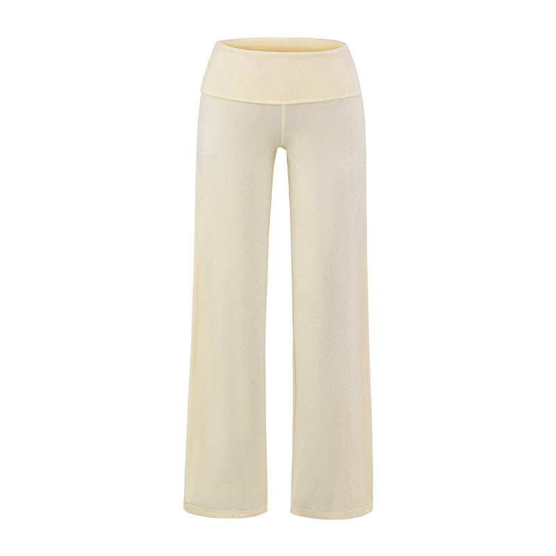 Women's Waist Straight Wide-leg Pants