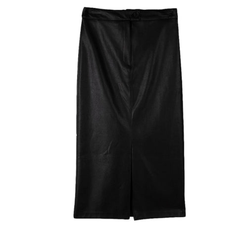 Fashionable High-waisted Figure-flattering Mid-length Skirt
